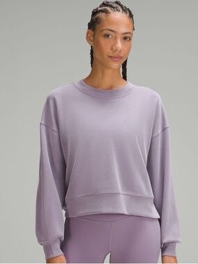Lululemon Softstreme Perfectly Oversized Cropped Crew Purple Ash (?) Size 10